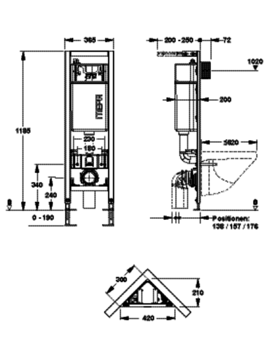 nextVIT Eck-WC-Element Typ E31 SBH 120