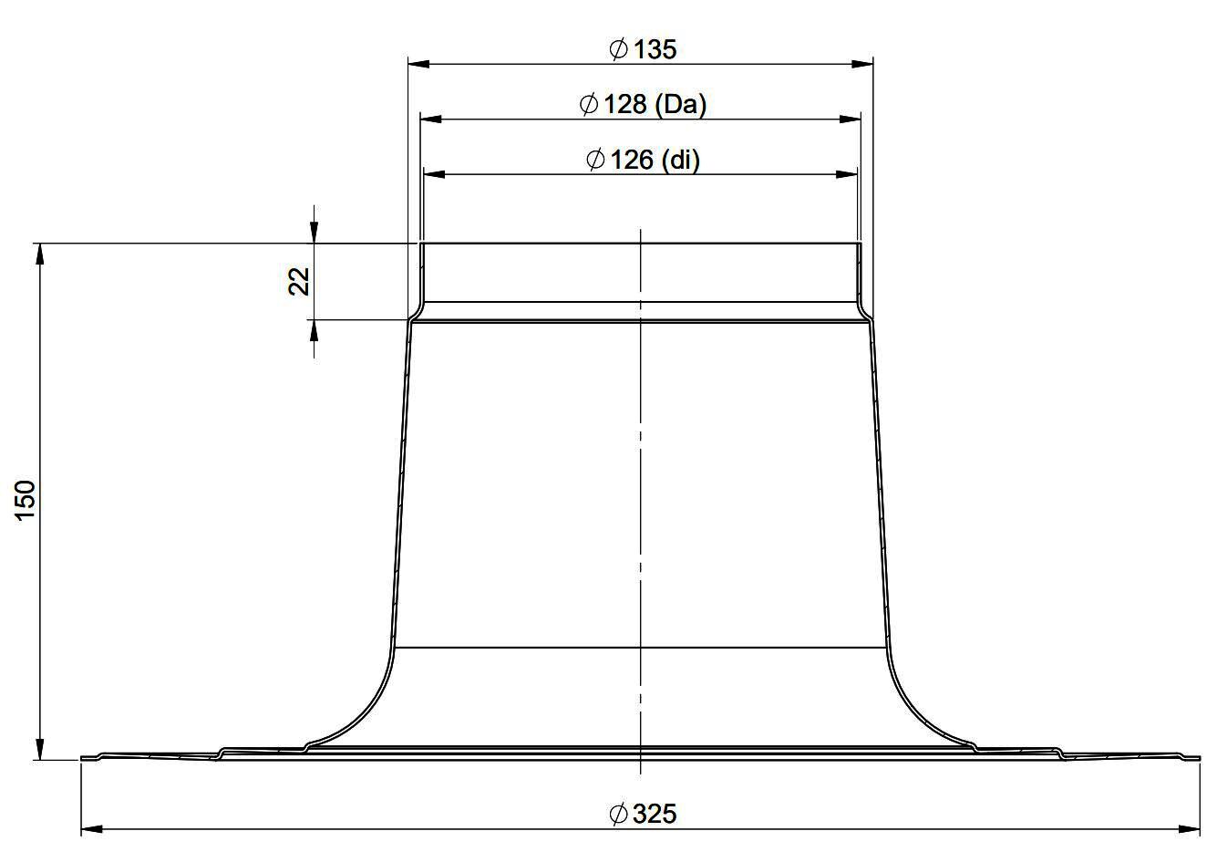 MHG Flachdachkragen DN60/100 + DN80/125