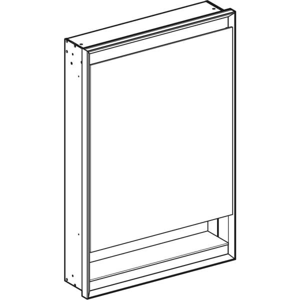Geberit ONE Spiegelschrank mit Ni/Comf.Light 1 Tür li, UP-Mont., 60x90x15cm, weiß
