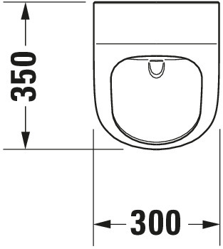 DU Urinal ME by Starck, Zulauf v.hinten rimless, f.Netz, o.Fliege, weiß