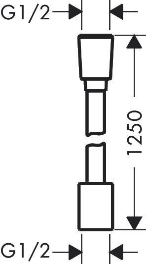 Hansgrohe Textilbrauseschlauch Designflex 1250mm chrom