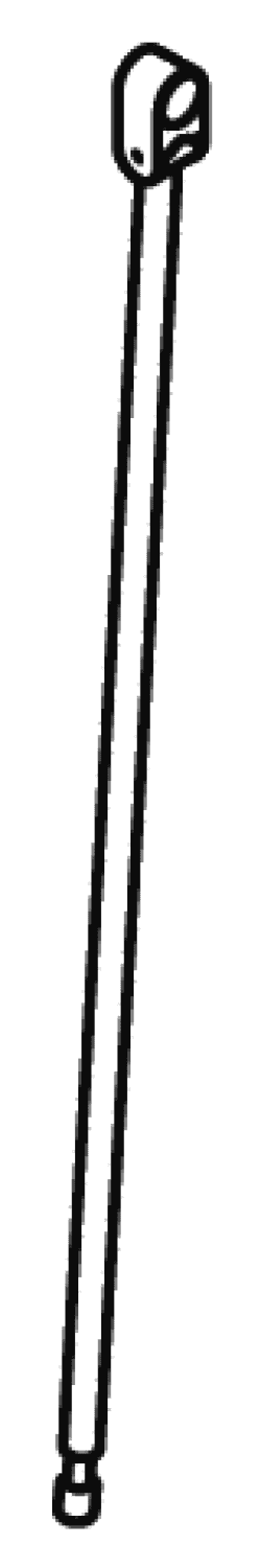HEWI Bodenstütze f.SK-Griffe 950.50., L:733mm, Edst., Anb. farbig reinweiß