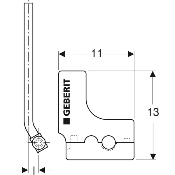 Geberit Mepla Metallrohr-Anschluss-T-Stück mit Anschlussverschraubung d20-15-20