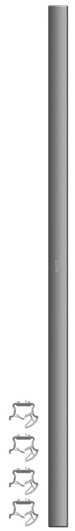 Abdeckung seitllich incl. Haltebügel für Verteo Typ 20/21 BH 1200 RAL9016
