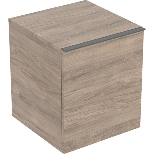 Geberit Acanto Seitenschrank mit 1 Schublade 1 i.Schubl., 45,2x52x47,5cm, Nussbaum