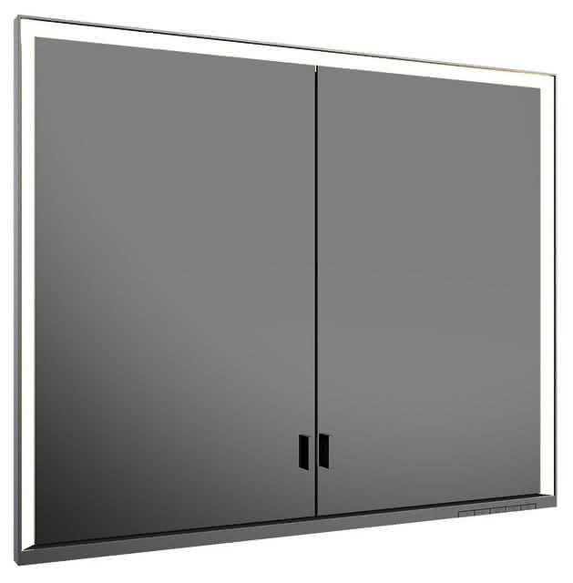 KEUCO SPS R. Lumos 14313, ohne Ablagef., Einbau, silb-elox., 900x735x165mm