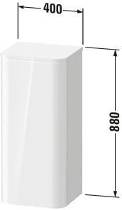 Duravit HHS HappyD2+,880x400x360mm Anschlag l., nordic weiß seidenmatt