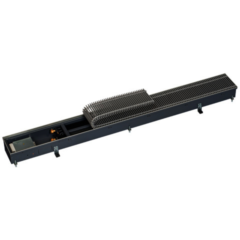 KM Unterflurkonvektor Katherm QK 190/00 112/190/3000 R-Rost 12 alu. natur elox.