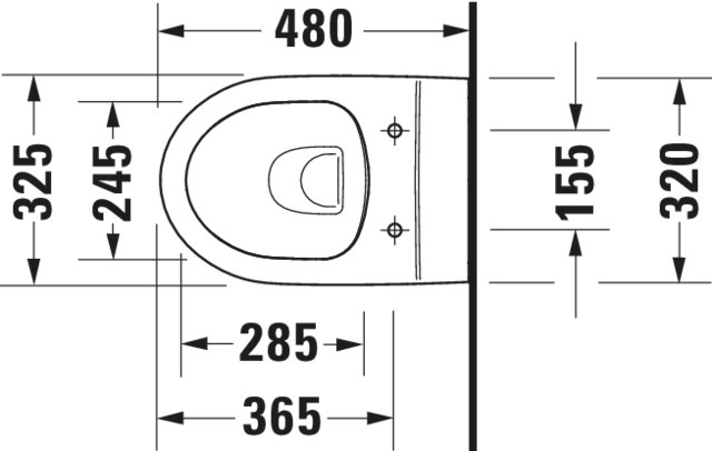Duravit Wand-WC Duravit No.1 Kind 480mm Weiß, Tiefspüler, rimless, HYG