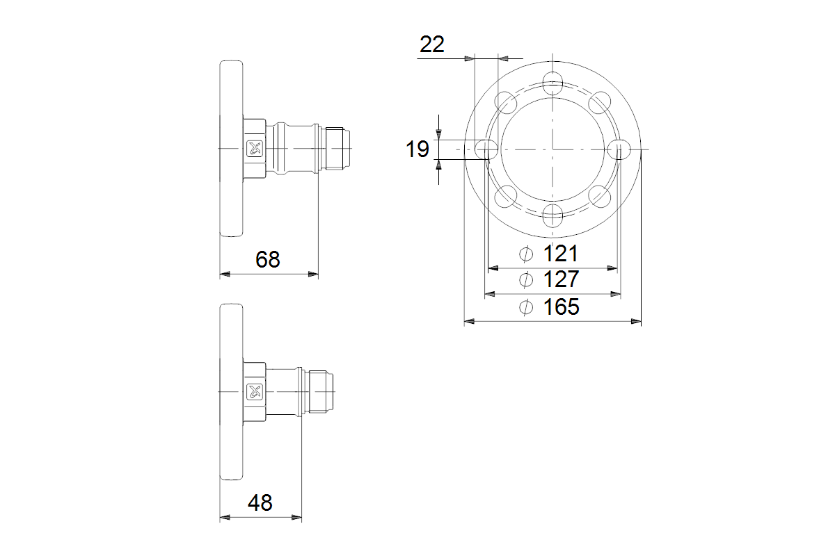 GRUNDFOS Zubehör für Kreiselpumpen Flansch CM15-CM25 DIN/JIS/ANSI DN50 NPT2