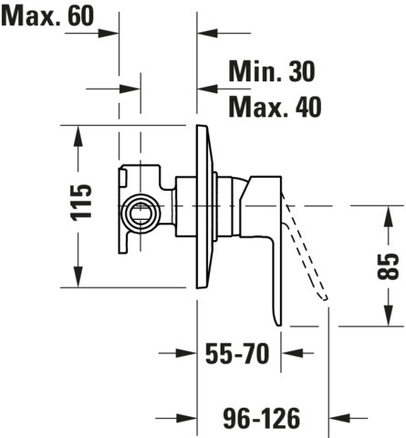 DU D-Code 2.0 Einh.-Brausemischer UP Set Keramikmischsystem, Chrom HG