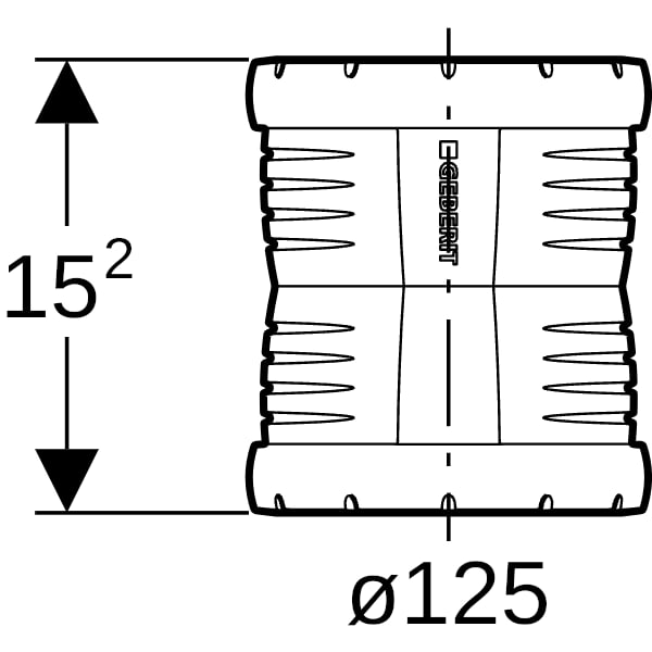 Geberit Silent-Pro Überschiebemuffe d125mm
