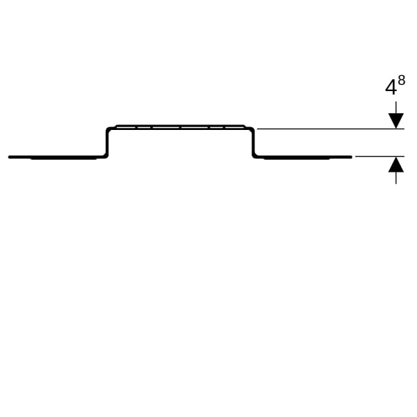 Geberit Montageplatte abgesetzt 2-fach, Anschlussdistanz 10 oder 15,3 cm