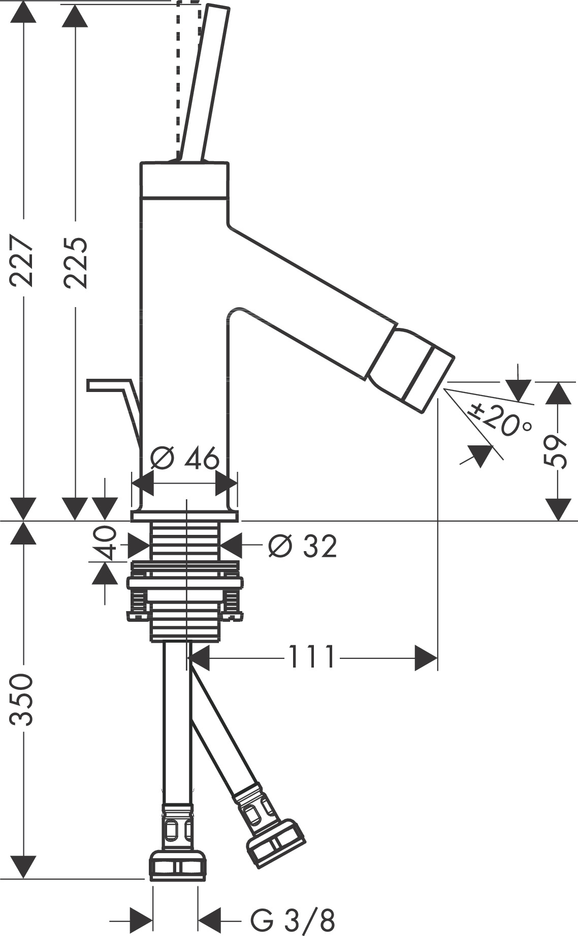 Hansgrohe Bidetmischer Axor Starck BBR