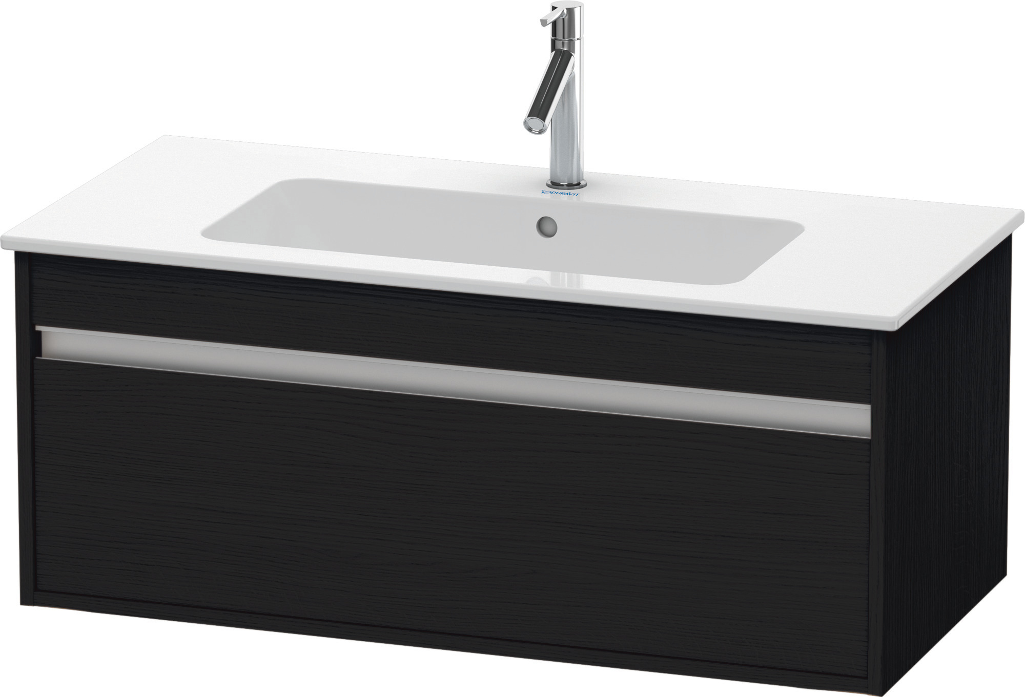 Duravit WTU Ketho f. ME by Starck, 1 Auszug 410x1000x475mm, Eiche Schwarz