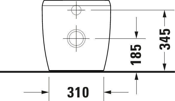 Duravit Qatego Stand-WC TS, 600mm,Back to w. Rimless, Abg. Waager.,Weiß HG