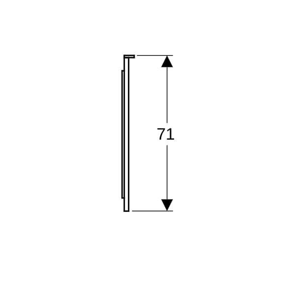 Geberit Xeno2 Lichtspiegel mit direkter und indirekter Beleuchtung, 160x71x5,5cm