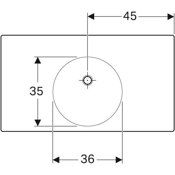 Geberit Preciosa II WT mit Ablagefläche 90x50cm, o. Hl., o. Ül., weiß, KeraTect