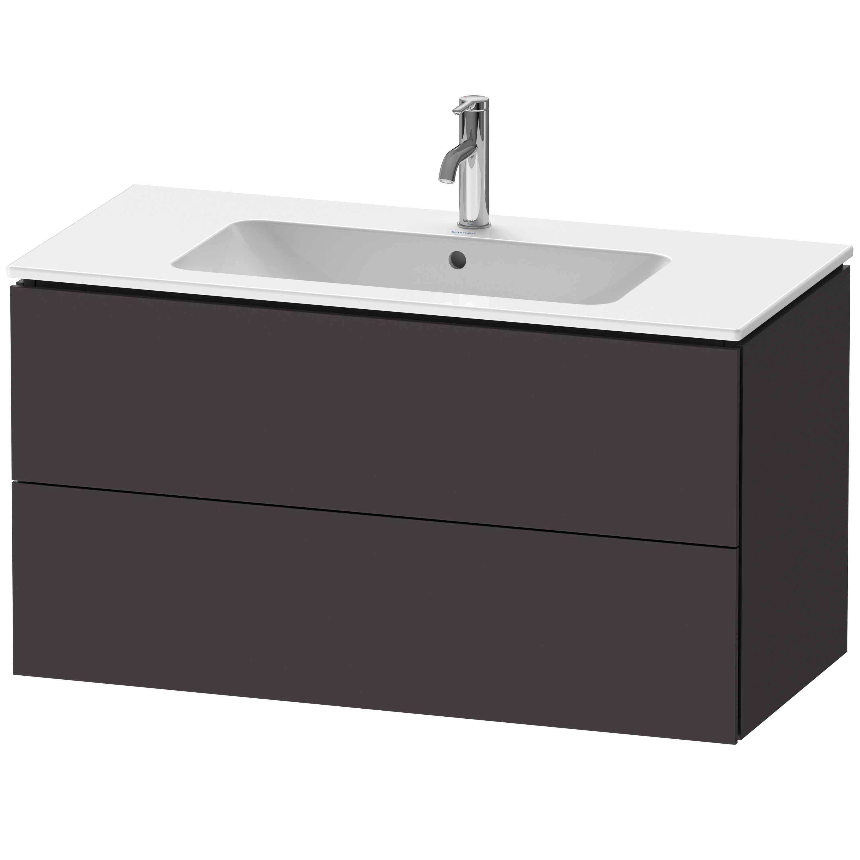 DU WTU wandhängend L-Cube 481x1020x550mm 2 SchKa, f.233610, Graphit Supermatt