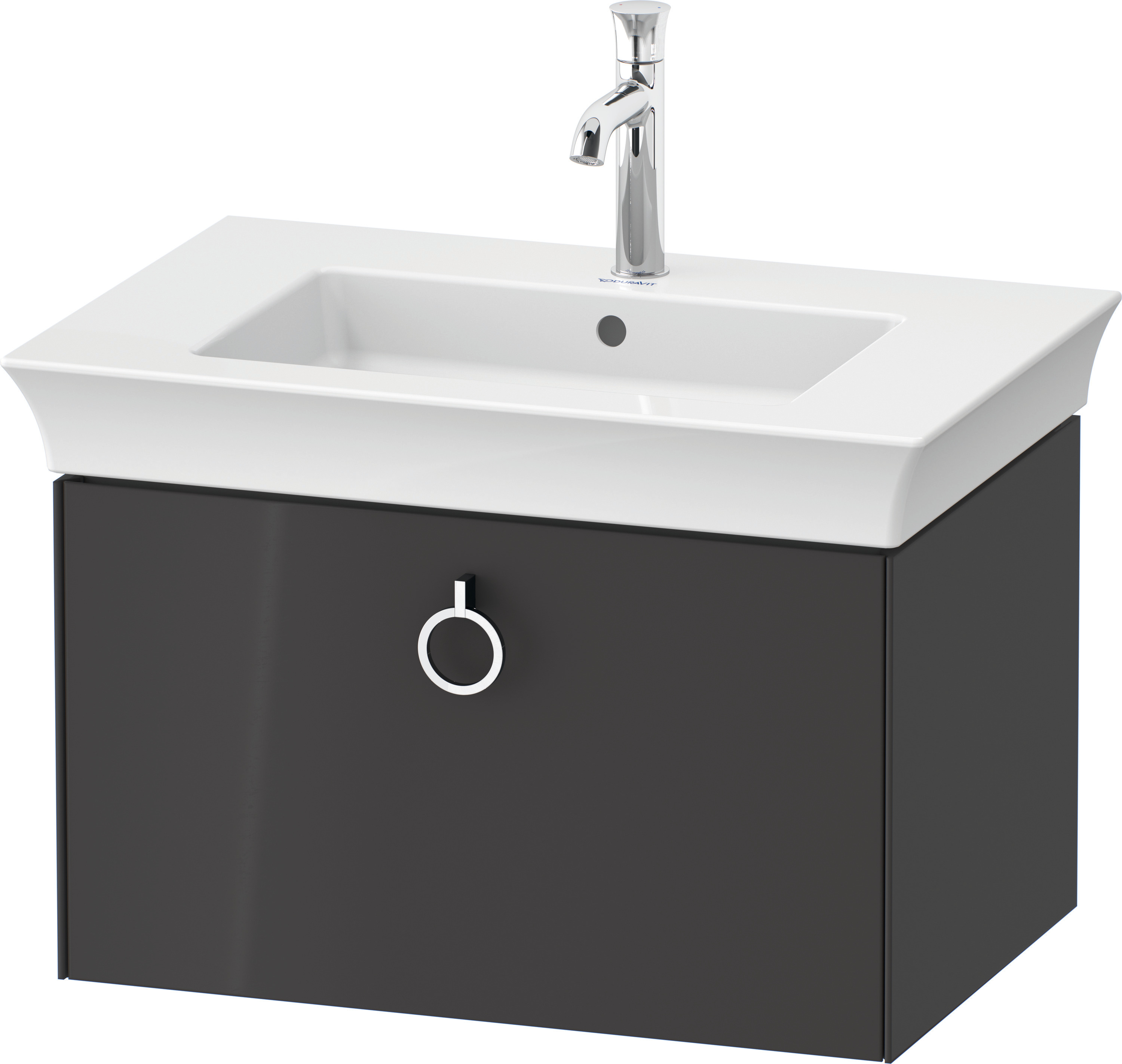 Duravit WTU wandh. White Tulip,1 Ausz., mit Griff,410x684x458,Graphit Hochglanz