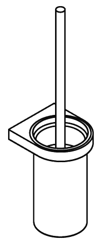 HEWI WC-Bürstengarnitur Sys 800, chrom, Kunststoff weiß