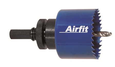 airfit Kreisschneider 59mm, HSS Bimetall mit Aufnahme, für Kunststoff u. Metall