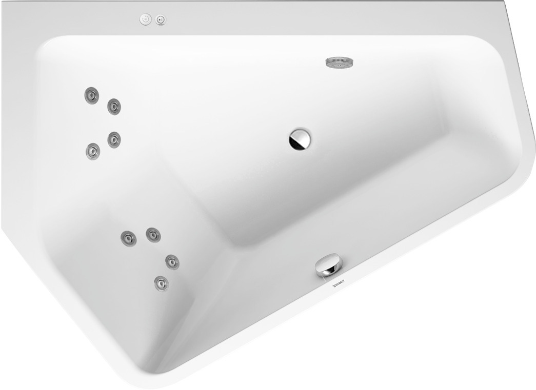Duravit Paiova 5 Whirlw. 1770x1300mm Einbau Ecke L,Rückens.2 Pos.L,Jet-Syst.,Weiß