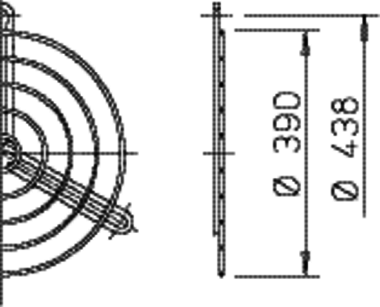Helios SG 400 Schutzgitter zu Rohrflansch