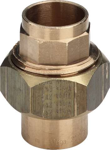 Viega Verschraubung 94330 flachdichtend in 28mm Rotguss