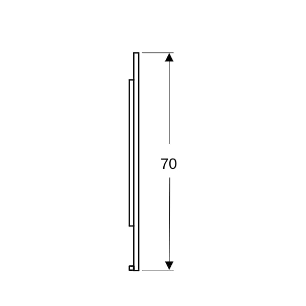 Geberit Option Plus LSP, eckig, direkte Bel. u. ind. Bel., 75x70x3,5cm, alu elox