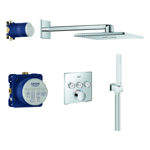 GROHE UP-Duschsystem SmartControl Mischer 34712 eckig 3 ASV chrom