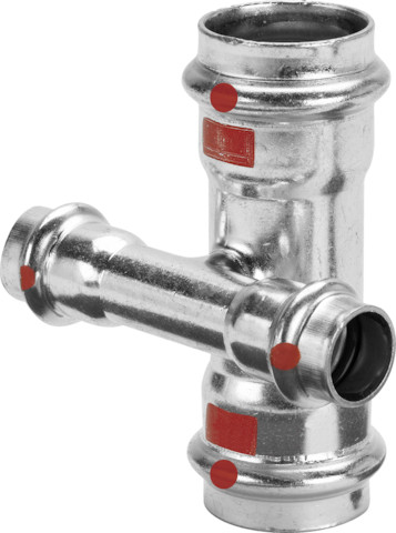 Viega Kreuzstück mit SC Prestabo 1148 in 18x15mm Stahl verzinkt