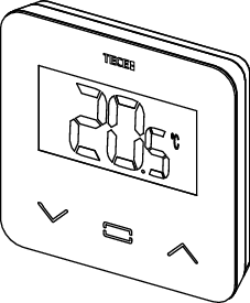 TECEfloor Raumbediengerät SH-DT, Display weiß, Temperatur, 2 x AAA