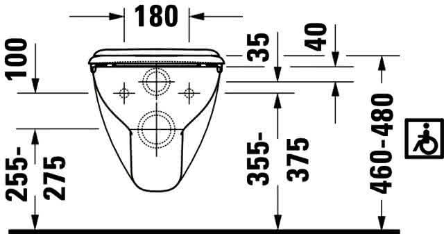 DU Wand-WC D-Code Vital 700 mm Tiefspüler, barrierefrei, weiß