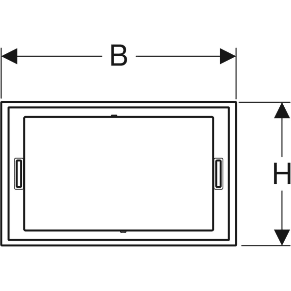 Geberit Sigma70 Abdeckrahmen schwarzchrom