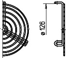 Helios SGR 125 Schutzgitter zu Rohrdurchm. 125 mm