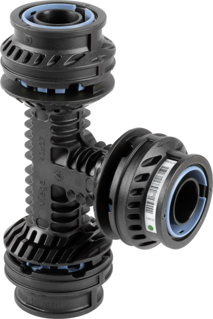 Viega T-Stück mit SC Geopress K 9718TW in 40x40x40mm Kunststoff