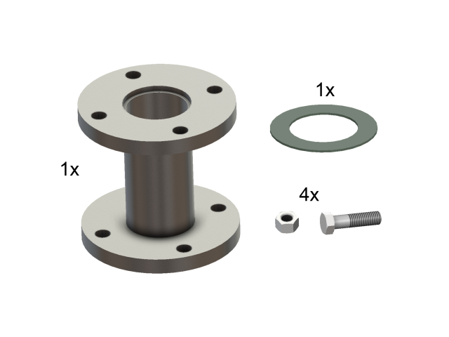 BIRAL Zubehör HLKKS Zwischenflansch Z54, DN65, 125mm