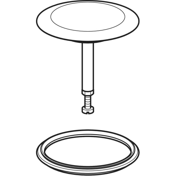 Geberit Ventilstopfen für Badewannenablauf mit Druckbetätigung, chrg Geberit Ventilstopfen für Badewannenablauf mit Druckbetätigung, chrg