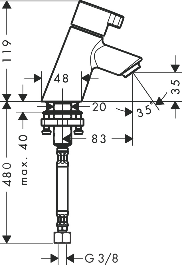 Hansgrohe Standventil S chrom 
