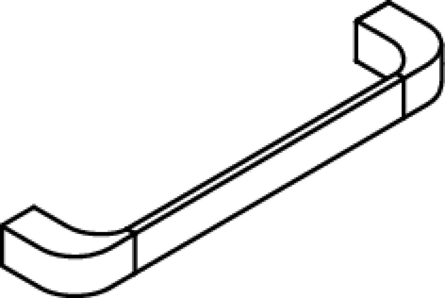 HEWI Haltegriff Sys 800, chrom, AM:300mm