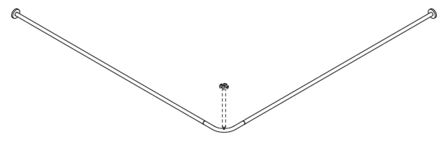 HEWI VH-Stange, d:25,A1/A2=1987, 40 Ringe, chrom