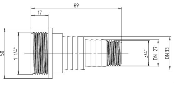 KSB Druckseitiges Anschlussstück,gestuft Anschlüsse Rp 1 1/4 - 3/4, DN 25 - DN 30