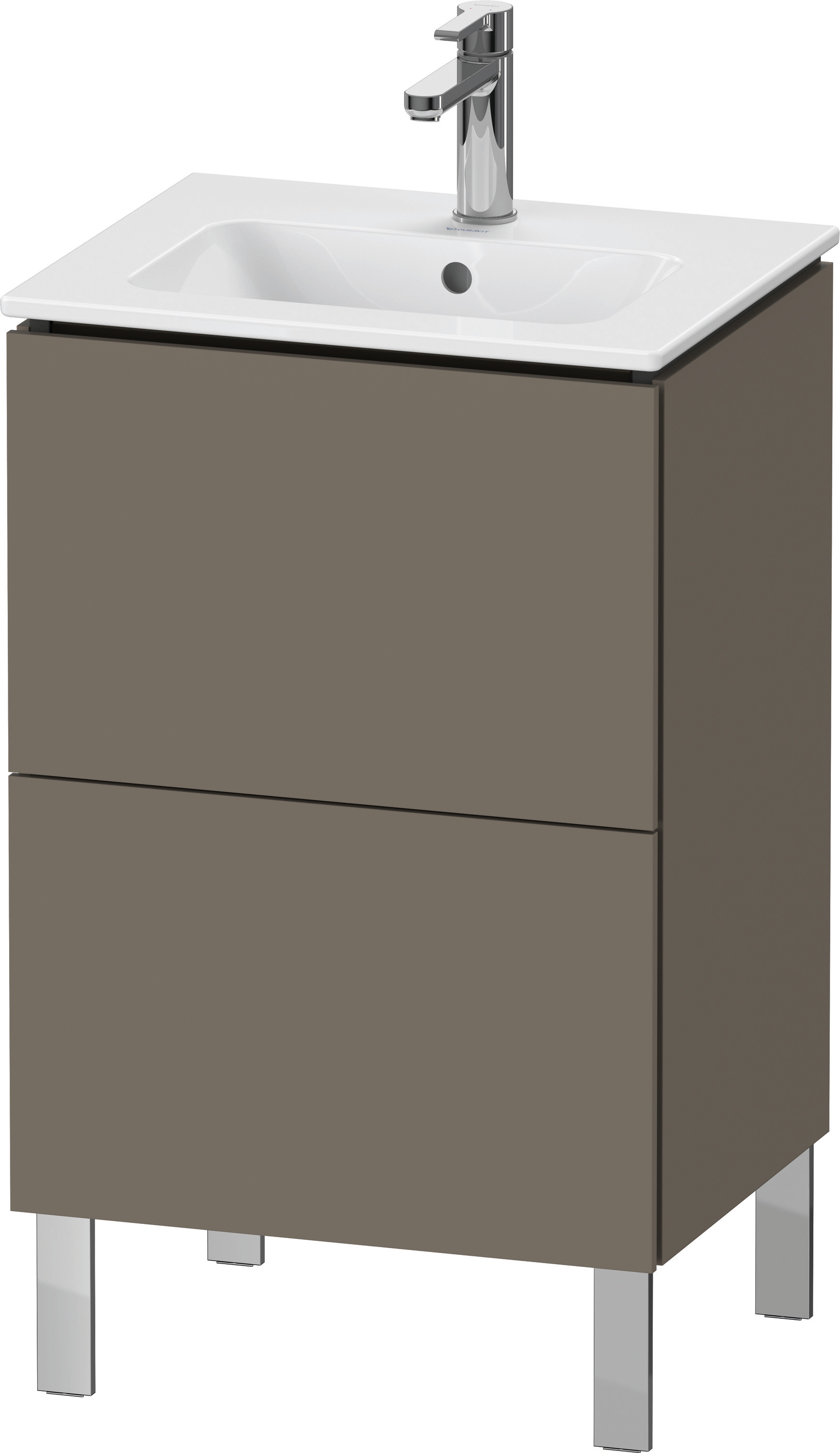 Duravit WTU L-Cube bodenstehend, 2 Auszüge 704x520x421mm, Flannel Grey Sdm.