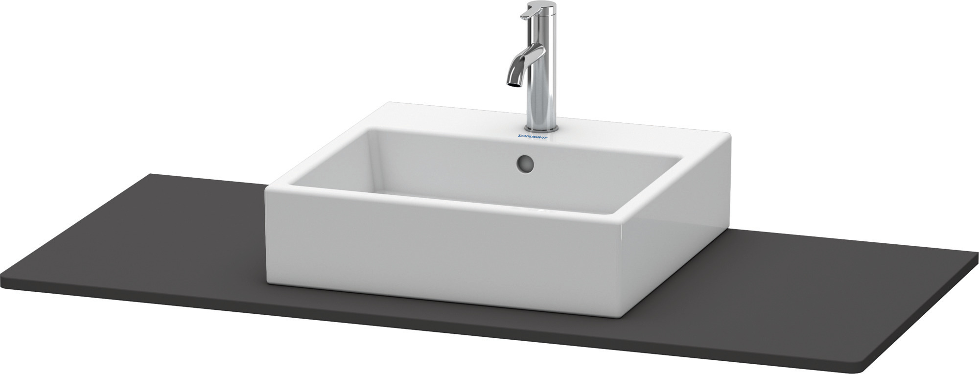 Duravit Konsole XSquare mit einem Ausschnitt 16x1200x550mm, Graphit Supermatt