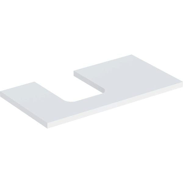 Geberit ONE WT-Pl. Aus li für AWT Schalenform 90x3x47cm, weiß matt