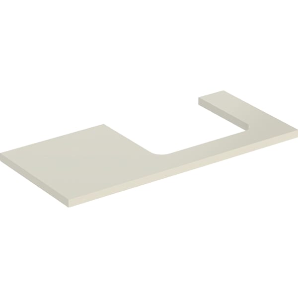 Geberit ONE WT-Platte, Ausschnitt re, für AWT 105x3x47cm, sandgrau hgl.