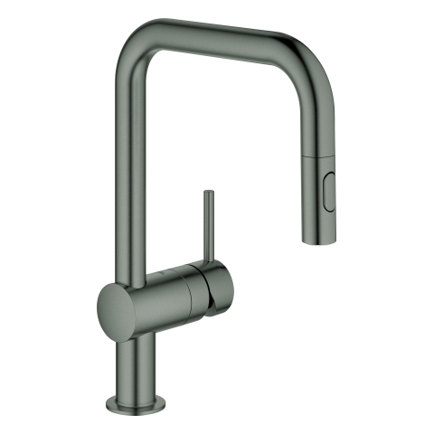 GROHE EH-Spültischbatterie Minta 32322_2 U-Auslauf Spülbrause hard graphite geb.
