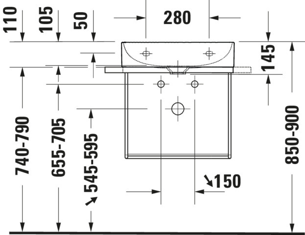 DU Möbel-WT DuraSquare 500mm, Weiß o.ÜL, m.HLB, 1 HL, WG