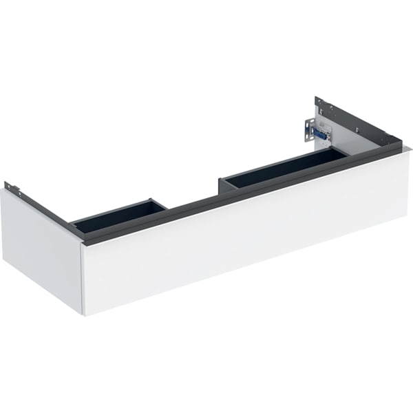 Geberit iCon Unterschrank für WT, 1 Schubl. 118,4x24,7x47,6cm, weiß hgl/Gr. chrom